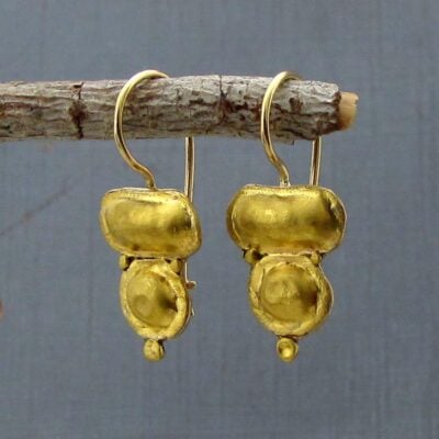 24 karat gold decorated earrings