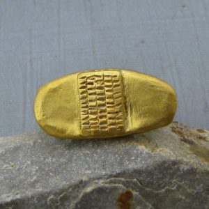 Solid 24k gold ring with silver band