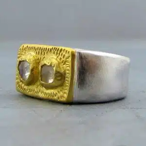 Moonstone 24 karat gold ring