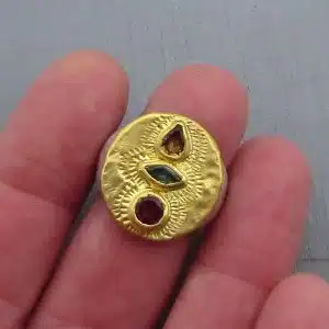 Ethnic Tourmaline 24k gold ring