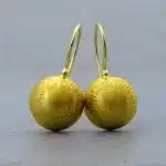 Hammered gold earrings