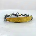 Hammered gold and silver bracelet 
