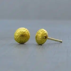 Dome 24 karat gold stud earrings