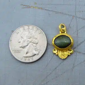 Chrysoberyl Cat's Eye 24 karat gold pendant