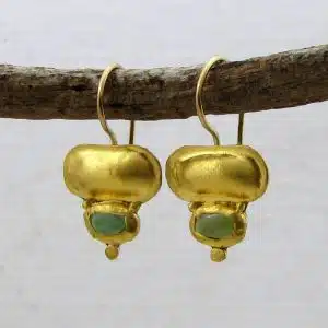Chrom Diaposite 24k gold earrings
