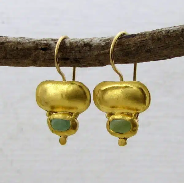 Chrom Diaposite 24k gold earrings
