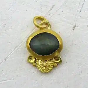 Citrine 24 karat gold dangle earrings