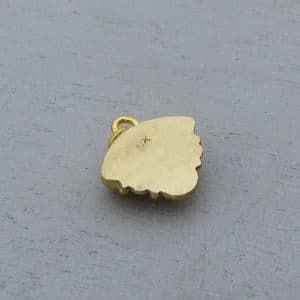 Carved Lapis Lazuli 24 karat pendant