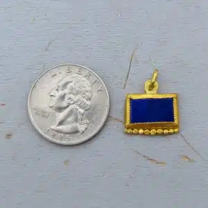 Lapis Lazuli 24k gold pendant