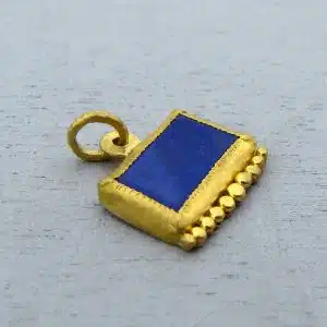 Lapis Lazuli 24k gold pendant