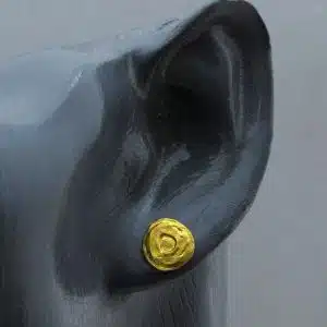 Dome 24k gold stud earrings