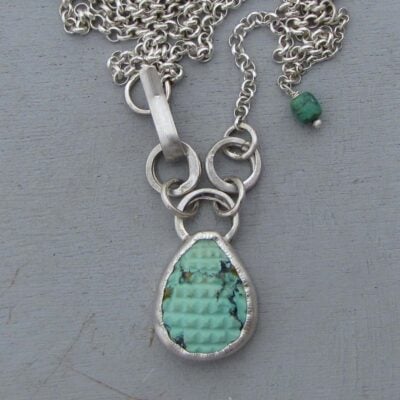 One of a kind silver Turquoise necklace