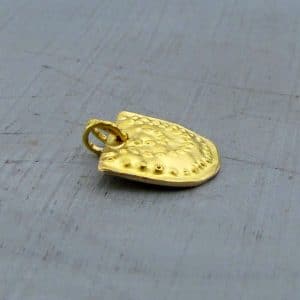24kt solid gold handmade pendant
