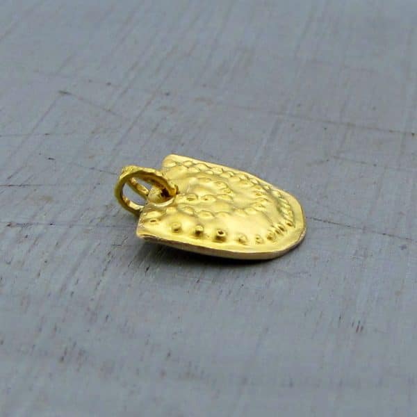 24kt solid gold handmade pendant
