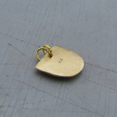 24kt solid gold handmade pendant