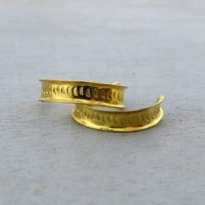 Decorated 22k gold hoop earrings
