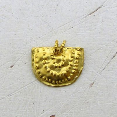 24kt solid gold handmade pendant