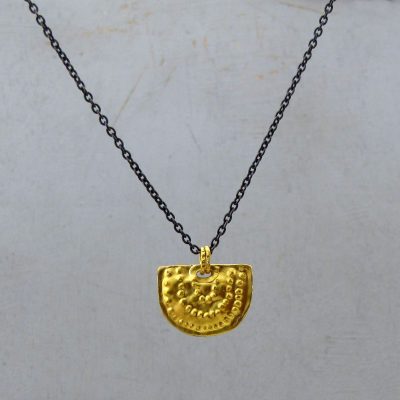 24kt solid gold handmade pendant