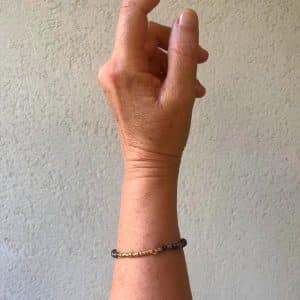 Ruby Zoisite 22 karat gold beads bracelet