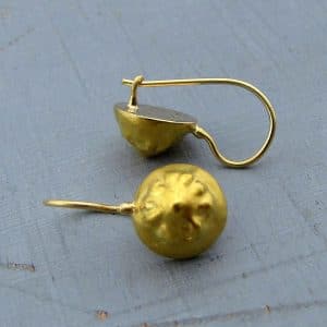 Dangle dome 22 karat gold dangle earrings