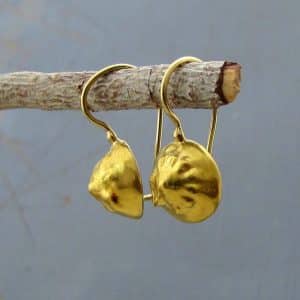 Dangle dome 22 karat gold dangle earrings