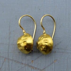 Dangle dome 22 karat gold dangle earrings