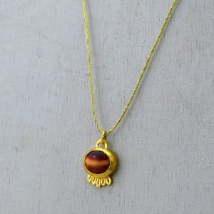 Mexican Opal 24 Karat Pendant