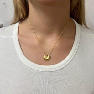 22k gold heart pendant