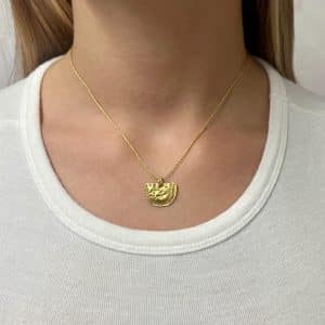 24kt solid gold handmade pendant