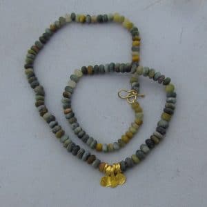 Chrysoberyl Cats Eye 24k Gold Necklace