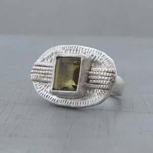 Handmade silver ring with Lemon Quartz