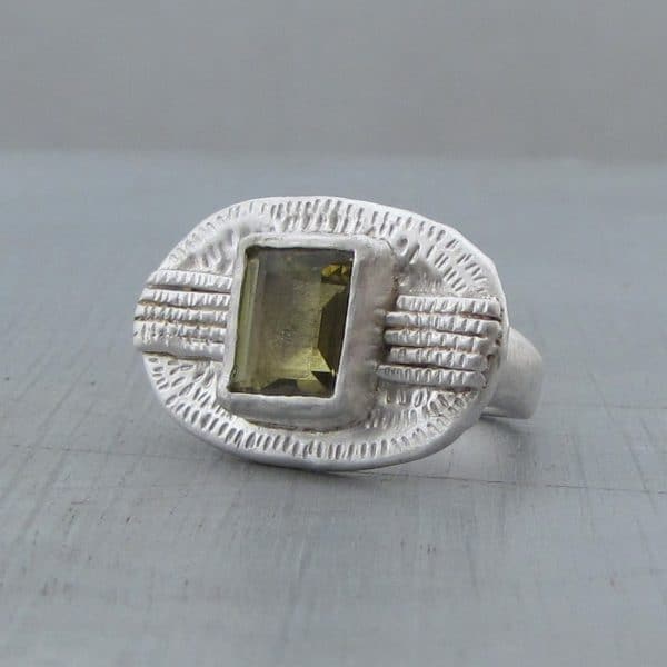 Handmade silver ring with Lemon Quartz