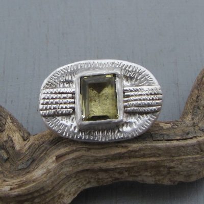 Handmade silver ring with Lemon Quartz