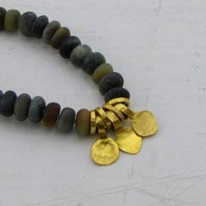 Chrysoberyl Cats Eye 24k Gold Necklace