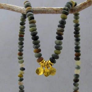 Chrysoberyl Cats Eye 24k Gold Necklace