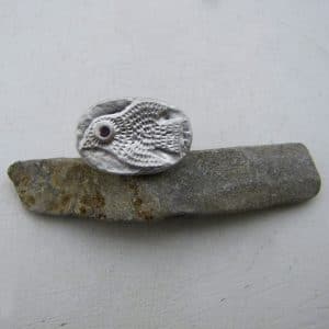 Handmade silver and Garnet bird ring