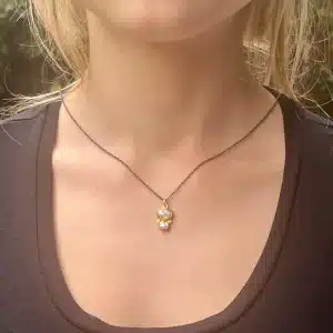 Handmade Pearls & 24k gold pendant