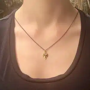 Ceylon Moonstone & 24k gold pendant