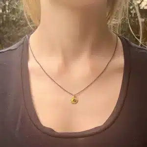 Blue Spinel 24 Karat Pendant