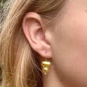 24 karat gold decorated earrings
