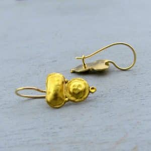 24 karat gold decorated earrings