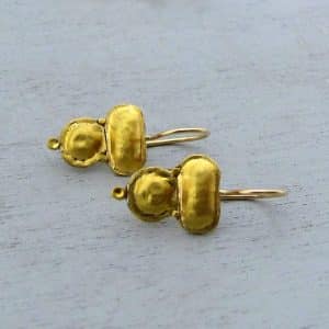 24 karat gold decorated earrings