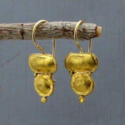 24 karat gold decorated earrings