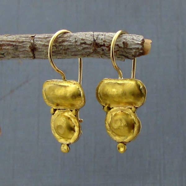 24 karat gold decorated earrings