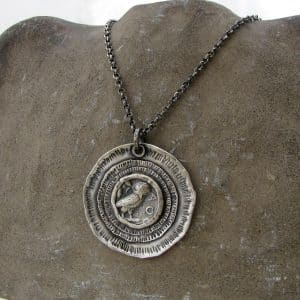 Handmade silver coin necklace
