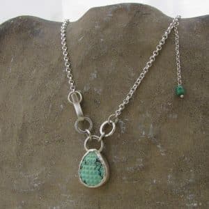 One of a kind silver Turquoise necklace