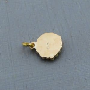 Pink Sapphire 24 karat pendant