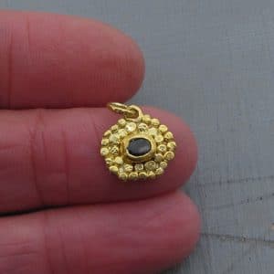 Blue Spinel 24 Karat Pendant