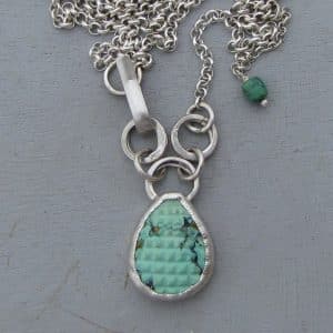One of a kind silver Turquoise necklace