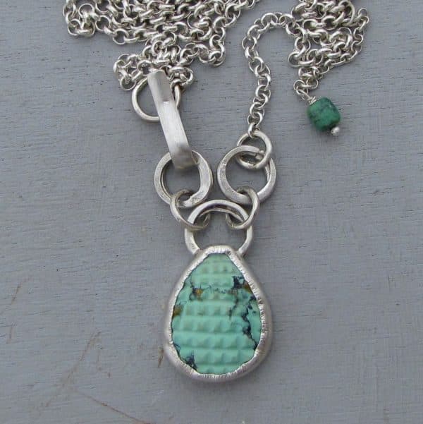 One of a kind silver Turquoise necklace